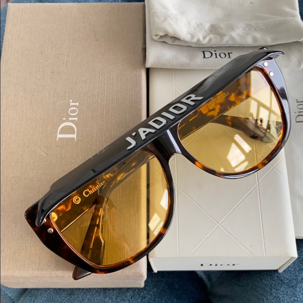 Dior Club 2 square-frame sunglasses w/visor